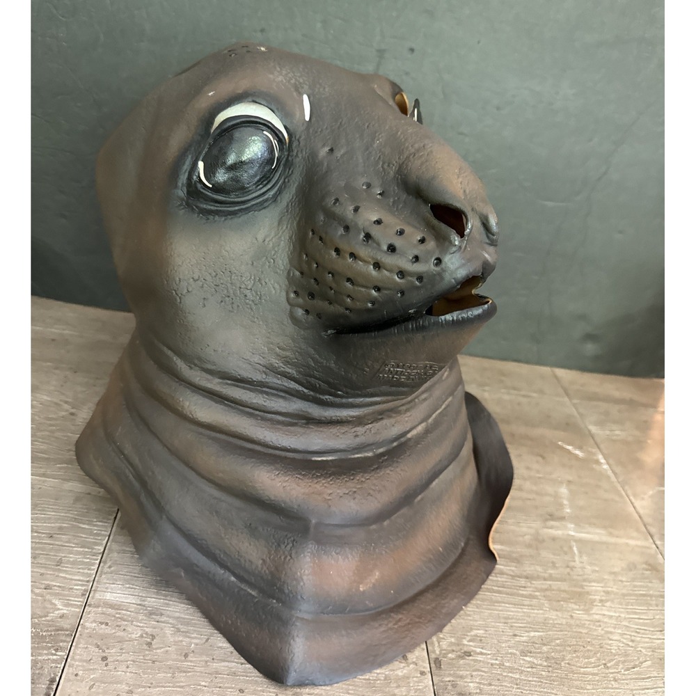VTG I.C. Inc Elephant Seal Halloween Mask 1988 Latex Korea Textured Snout Adult